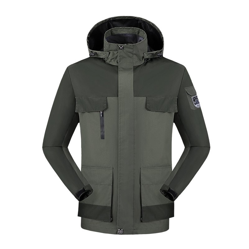 Outdoor Leisure Sports Couples Jacket Hooded Mountaineering Waterproof Rainproof Clothing Softshell Windbreaker Jacket For Men