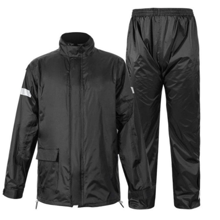 Hot sale raincoat Customized waterproof pvc rain suit polyester rainjacket pants for man rainwear