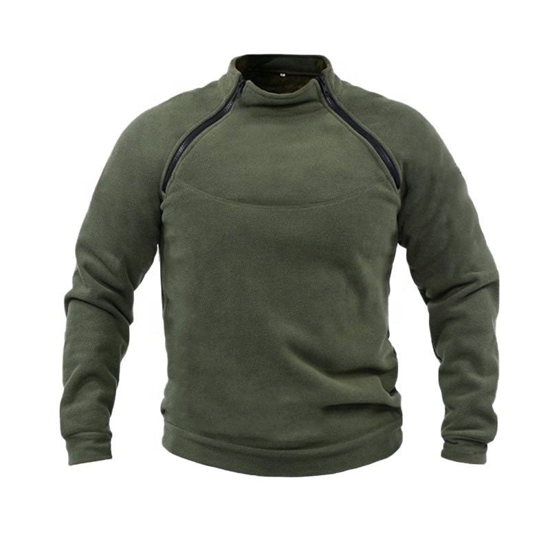 US Men's Tactical Outdoor Polar Fleece Jacket Hunting Clothes Warm Zippers Pullover Men Windproof Coat Thermal Hiking Underwear