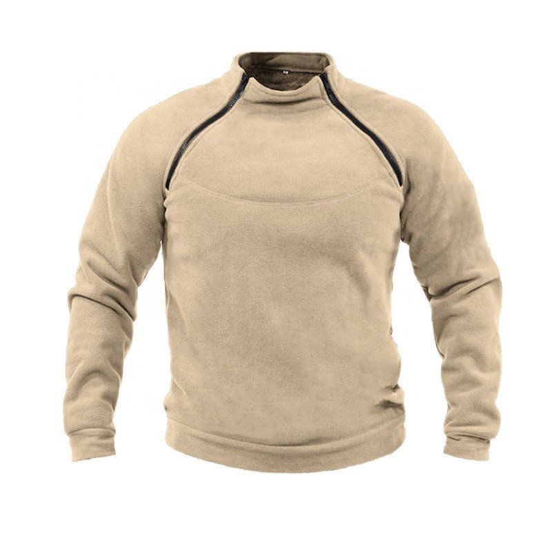 US Men's Tactical Outdoor Polar Fleece Jacket Hunting Clothes Warm Zippers Pullover Men Windproof Coat Thermal Hiking Underwear