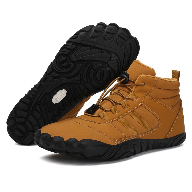 Outdoor cotton shoes waterproof hiking mountaineering cotton boots plus velvet warm shoes couple sports thickened anti-ski boots