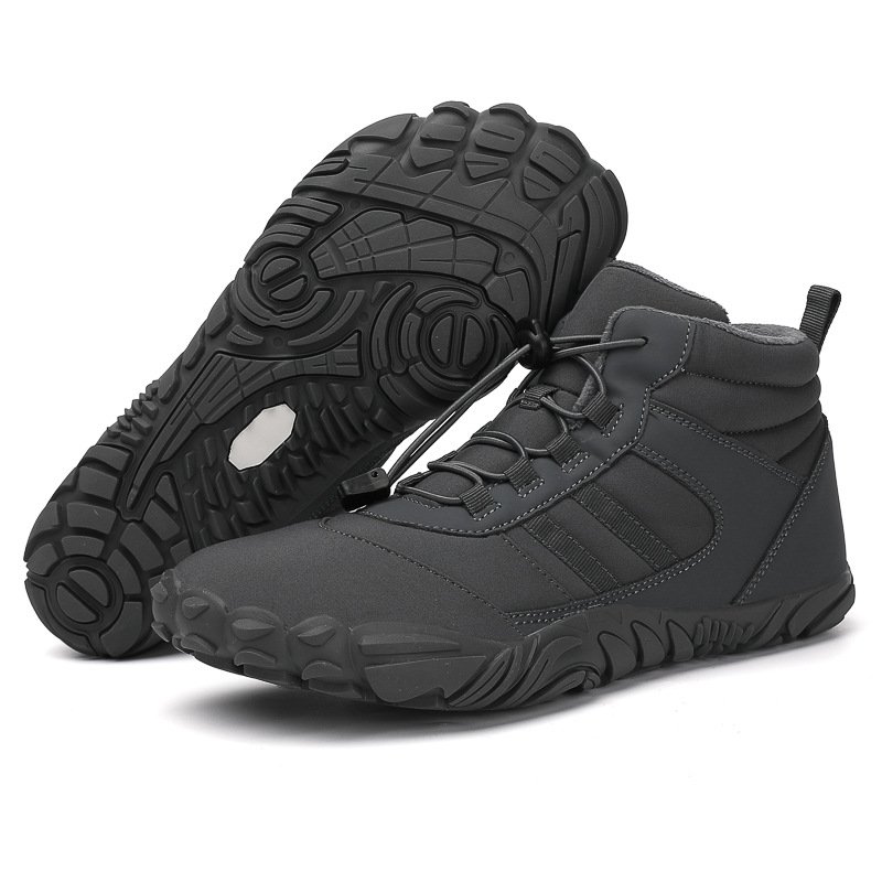 Outdoor cotton shoes waterproof hiking mountaineering cotton boots plus velvet warm shoes couple sports thickened anti-ski boots