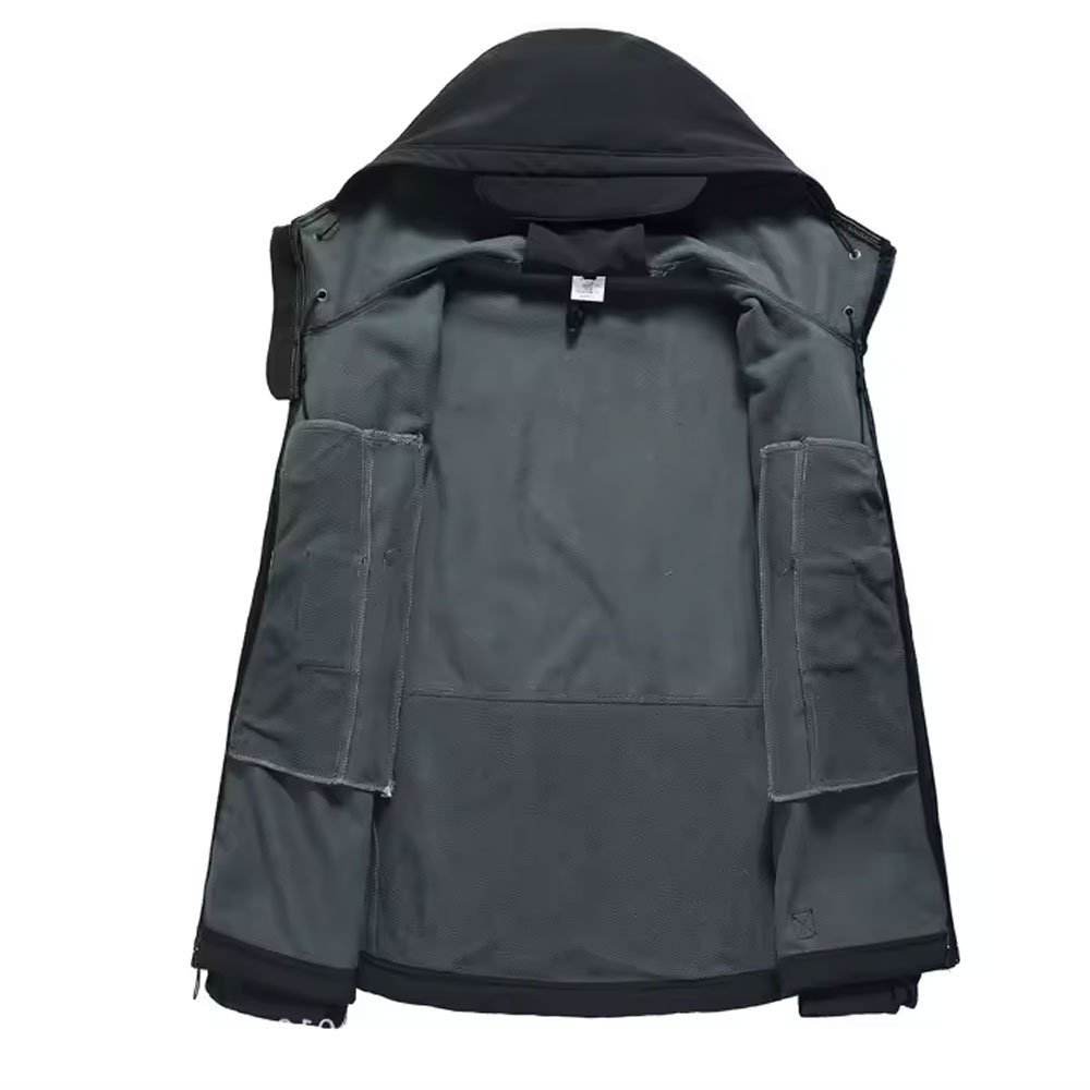 Customization Softshell Tactical high quality Fabric breathable for Men with Hoodie Waterproof tactical jackets