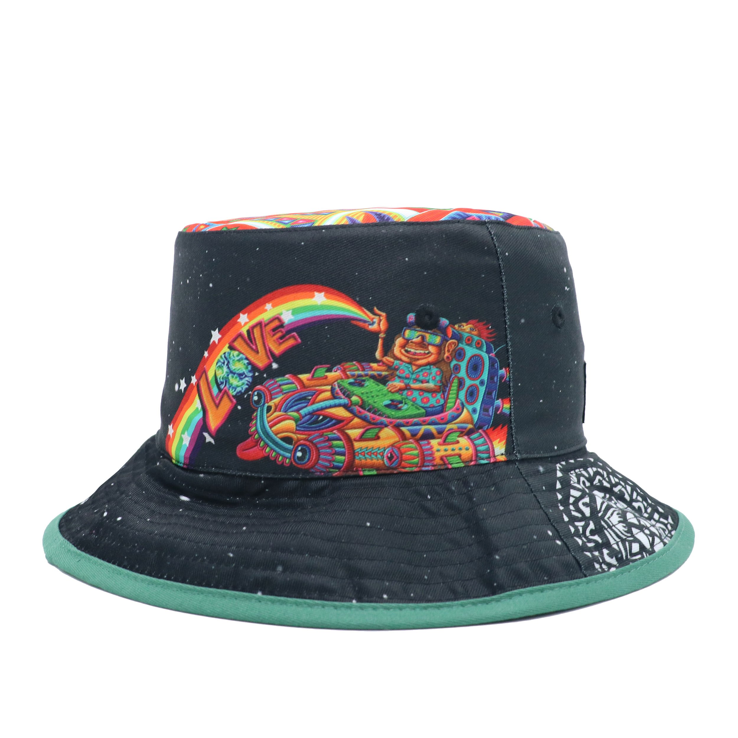 Two-sided Printing Golf Reversible Bucket Cap Hat Custom With Pocket