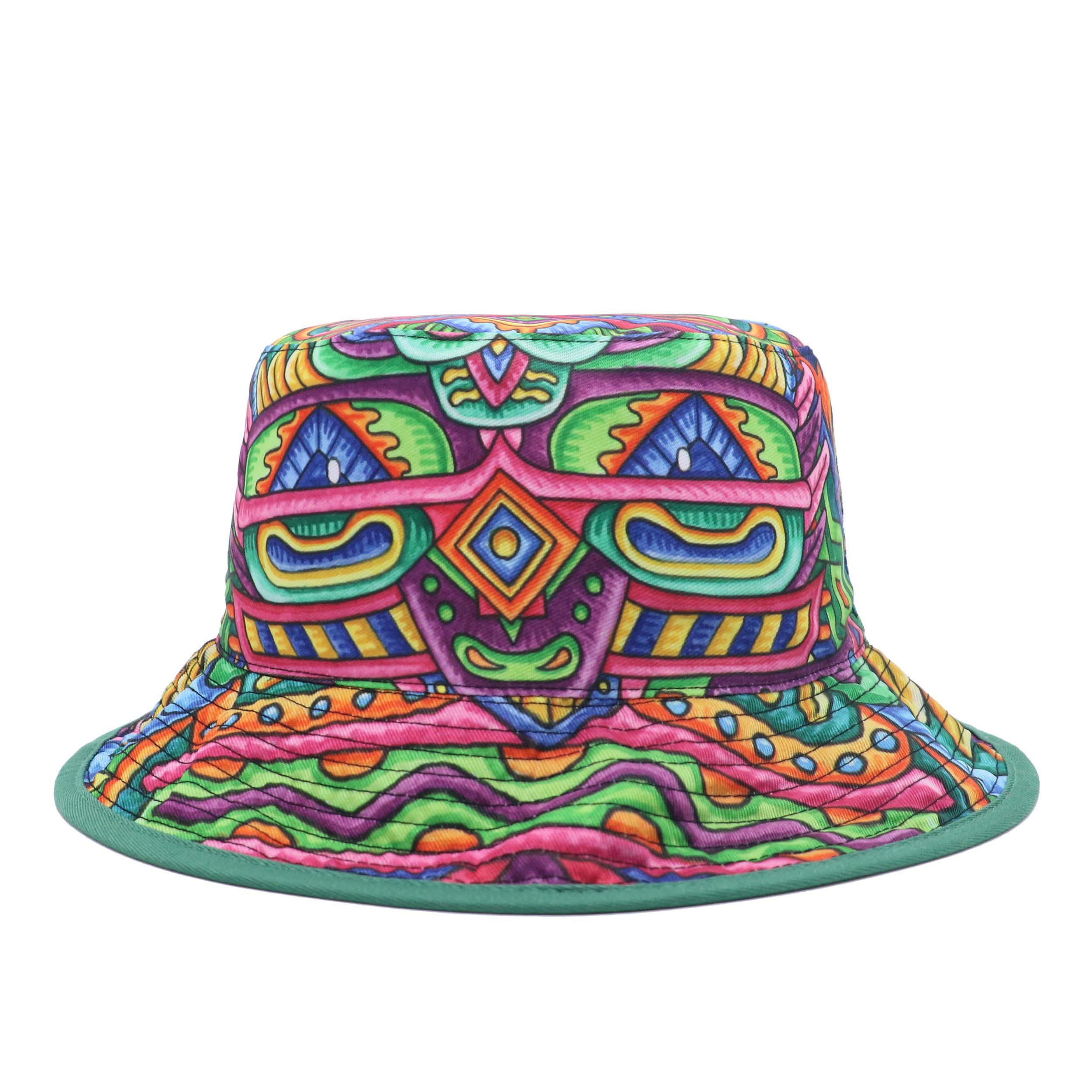 Two-sided Printing Golf Reversible Bucket Cap Hat Custom With Pocket