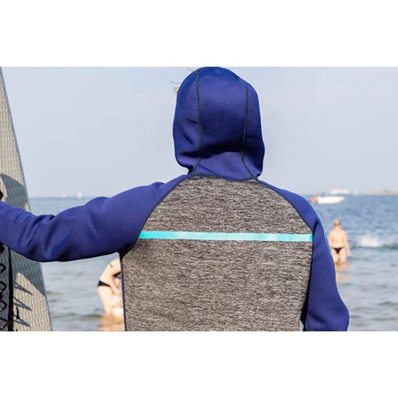 DIVESTAR Chaqueta De Neopreno Wholesale OEM/ODM Waterproof Warm Men Neoprene Hooded Jacket