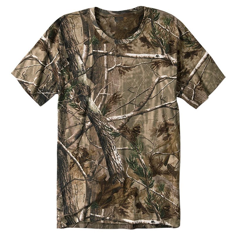 Men's Camo Combat Tactical Shirt short Sleeve T-Shirt Camouflage Outdoor Hunting Shirts Tour Trekking T Shirt