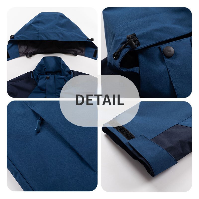 SC112210 Outdoor Hiking Autumn Men's and Women's Work Clothes Windproof Hiking Jacket Waterproof