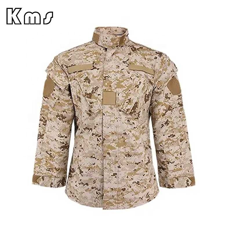 KMS Custom Wholesale 65% Polyester 35% Cotton Outdoor Camouflage Clothing Fatigue ACU Combat Tactical Uniform Suit