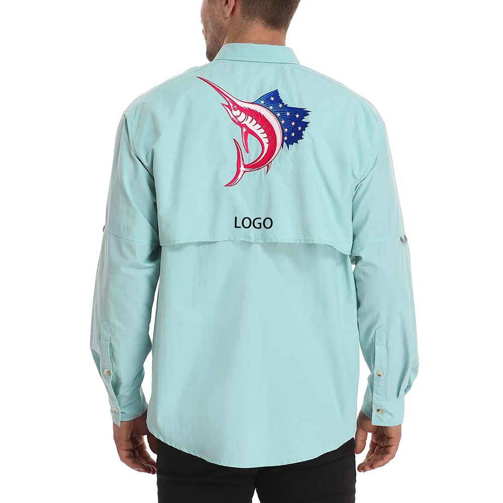 New Design SPF 50+ 88% Polyester 12%Spandex 165gsm UV Protected Customized Fishing Wear Blank fashion Fishing Shirt