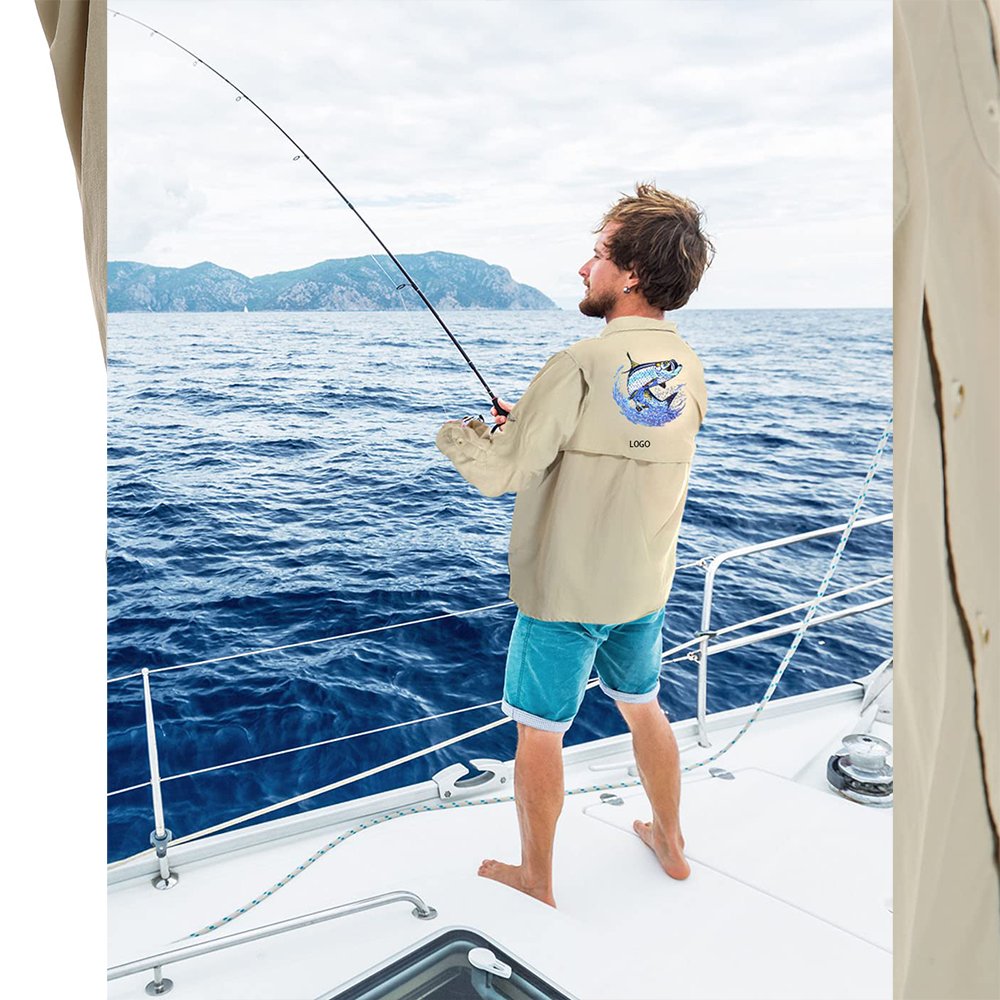 New Design SPF 50+ 88% Polyester 12%Spandex 165gsm UV Protected Customized Fishing Wear Blank fashion Fishing Shirt