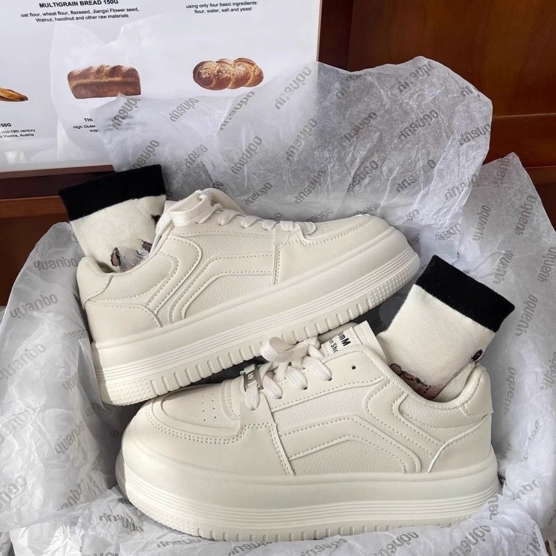 2024 Original women's new fashion design casual shoes thick sole increase skateboard style casual shoes for women