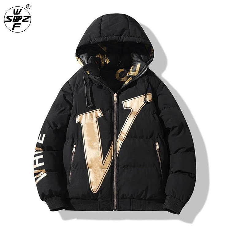 Winter Hooded Coat Men Waterproof Zip Plus Size Winter Down Puffer Jacket Custom Mens Down Jacket Winter Jacket