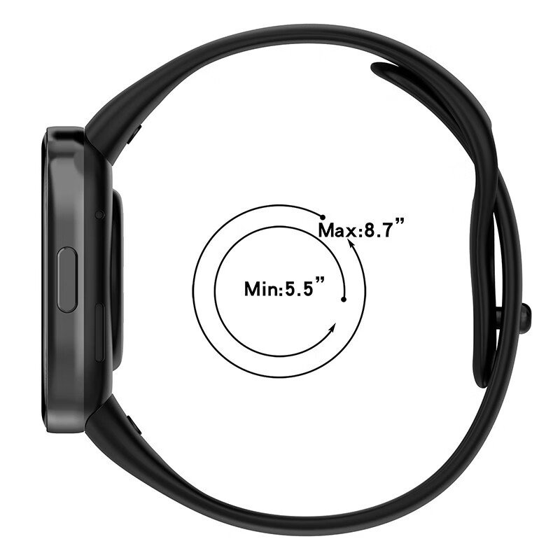 Intelligent replacement of non-incorporated black male and female bracelets with a three-generation red-mi watch on milliwatch 3
