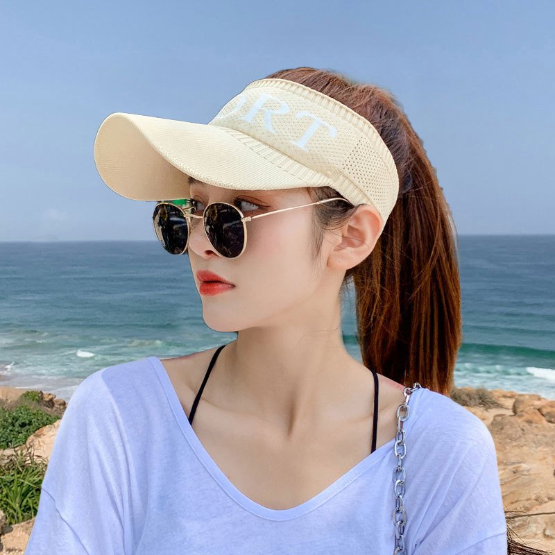 Summer outdoor sunshade empty top face cap UV protection cap Candy color foldable sun protection hat Clothing and accessories