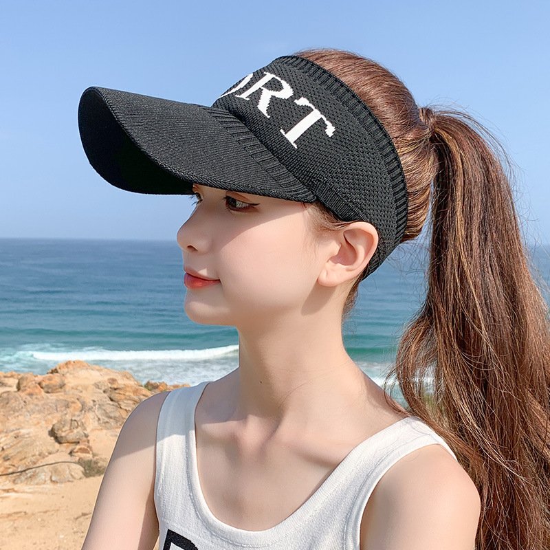 Summer outdoor sunshade empty top face cap UV protection cap Candy color foldable sun protection hat Clothing and accessories