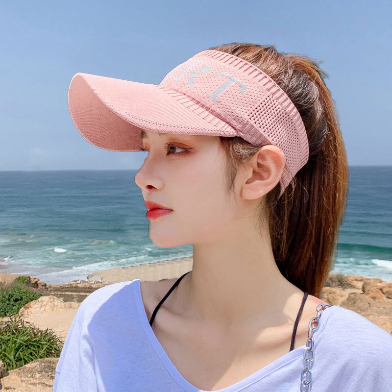 Summer outdoor sunshade empty top face cap UV protection cap Candy color foldable sun protection hat Clothing and accessories