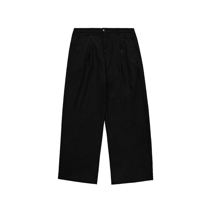 Casual Streetwear Wide Leg Loose Baggy Hiking Trekking Outdoor Work Tactical Corduroy Bottom Trousers Pants For Men