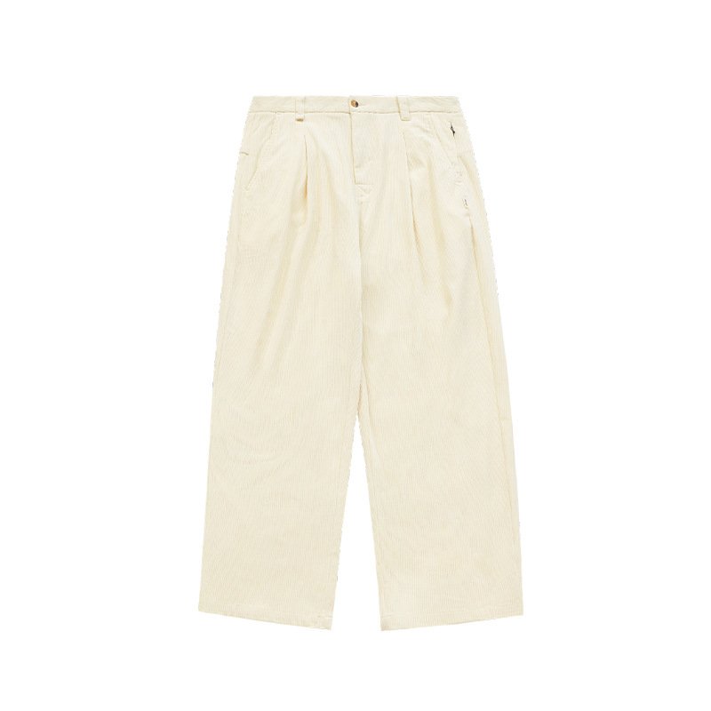 Casual Streetwear Wide Leg Loose Baggy Hiking Trekking Outdoor Work Tactical Corduroy Bottom Trousers Pants For Men