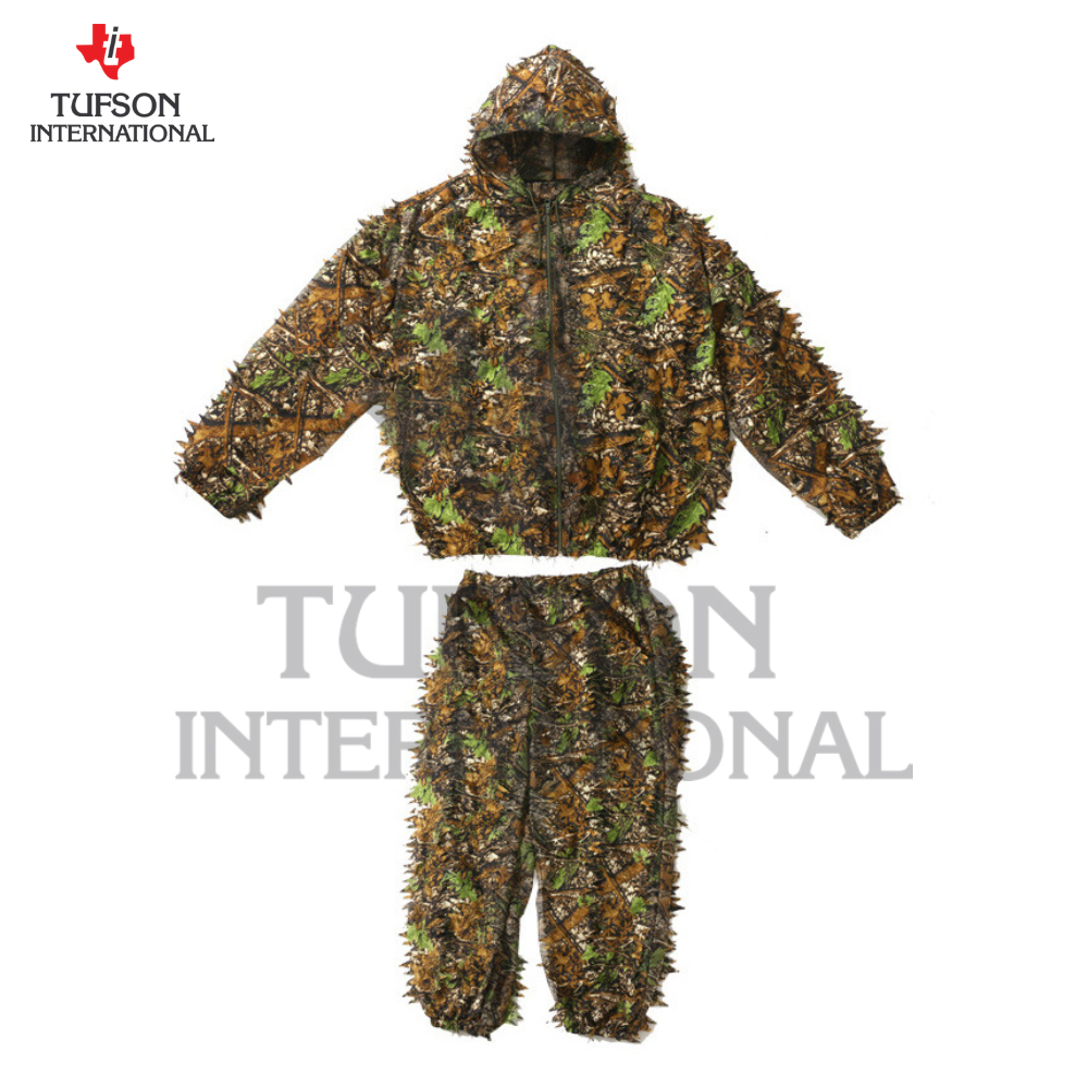 Factory direct supply 100%cotton zipper Hunting suits Tactical Camouflage Clothing low rates hunting suits wit hoodie