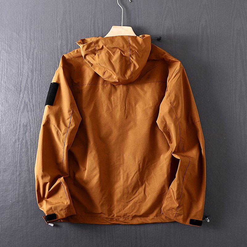 Custom Logo Outdoor Jackets Men Hiking Windbreaker Waterproof Work Jacket Casual Sports Hooded Coat Softshell Jacket for Unisex
