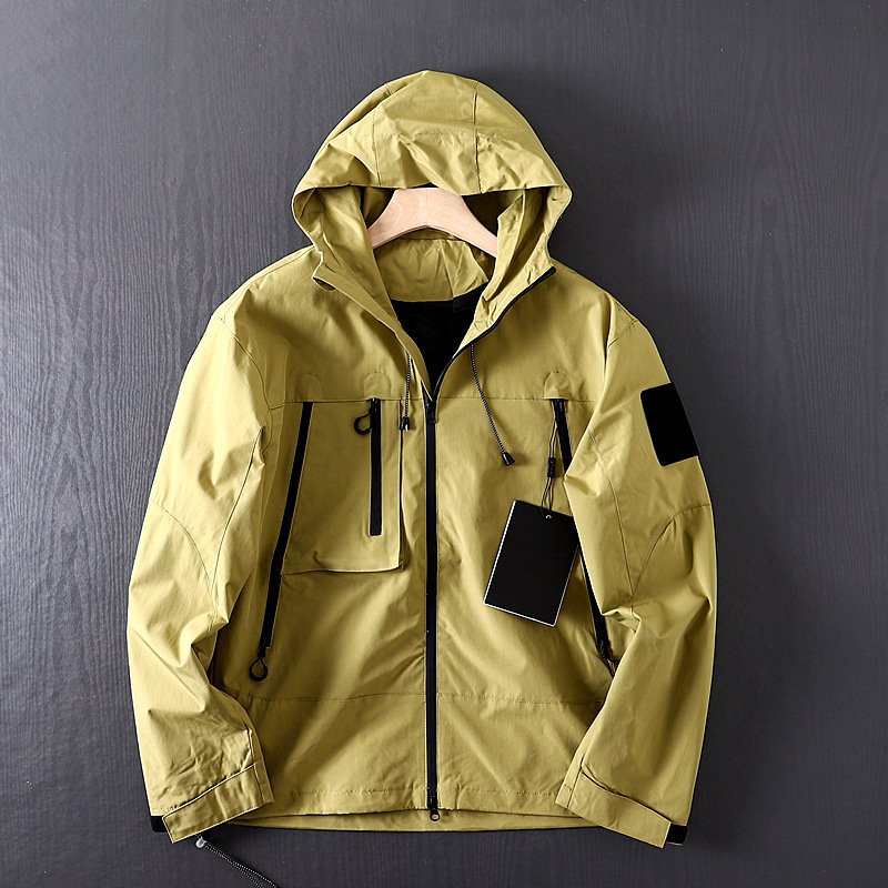 Custom Logo Outdoor Jackets Men Hiking Windbreaker Waterproof Work Jacket Casual Sports Hooded Coat Softshell Jacket for Unisex