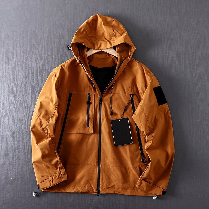 Custom Logo Outdoor Jackets Men Hiking Windbreaker Waterproof Work Jacket Casual Sports Hooded Coat Softshell Jacket for Unisex