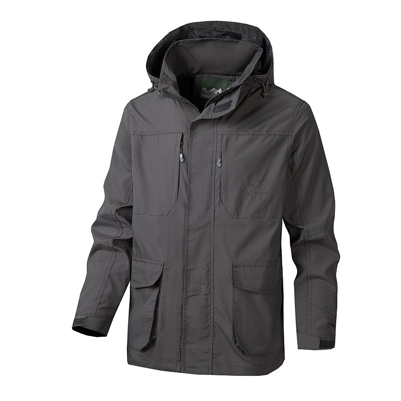 Men's Outdoor Jacket Windbreaker Waterproof Jacket Breathable Green Hiking Jacket Plus Size Coat For Men