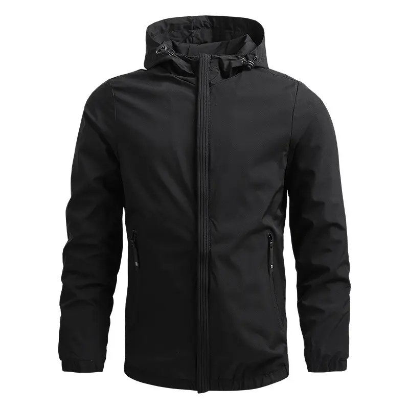 Wholesale Custom Winter Blank High Quality Casual Men's Hooded Waterproof Sports Outdoor Windbreaker Jacket