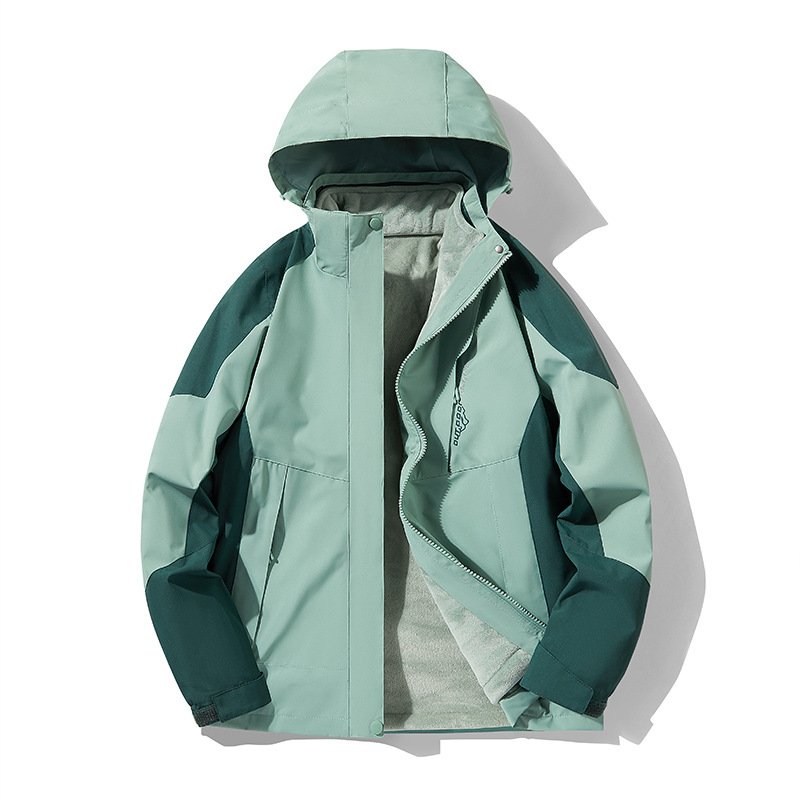Unisex Outdoor Waterproof Hiking Jacket Windproof Windbreaker Jacket Camping Hunting Fleece Inner Breathable causal Jacket