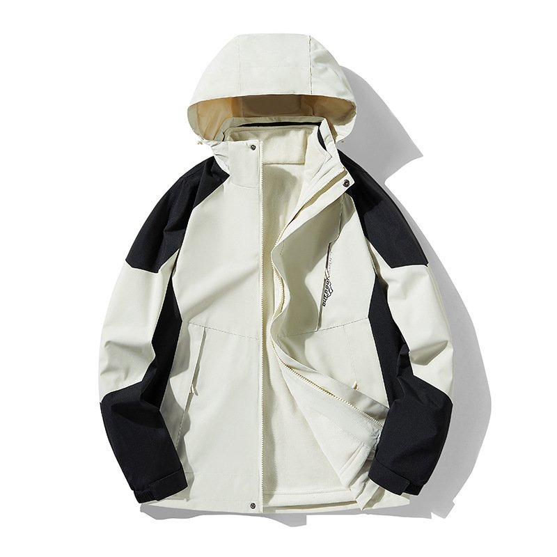 Unisex Outdoor Waterproof Hiking Jacket Windproof Windbreaker Jacket Camping Hunting Fleece Inner Breathable causal Jacket