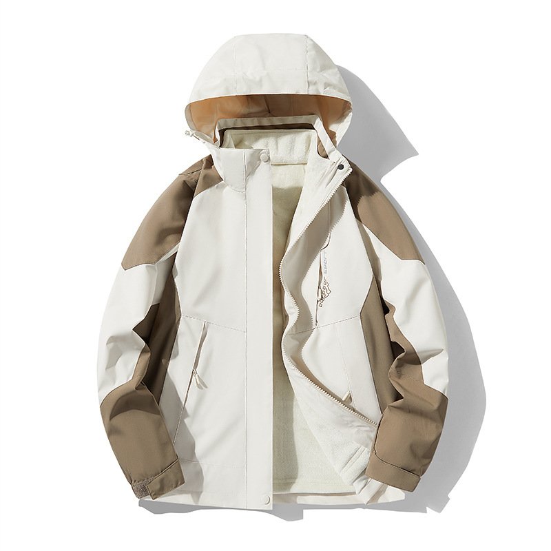 Unisex Outdoor Waterproof Hiking Jacket Windproof Windbreaker Jacket Camping Hunting Fleece Inner Breathable causal Jacket
