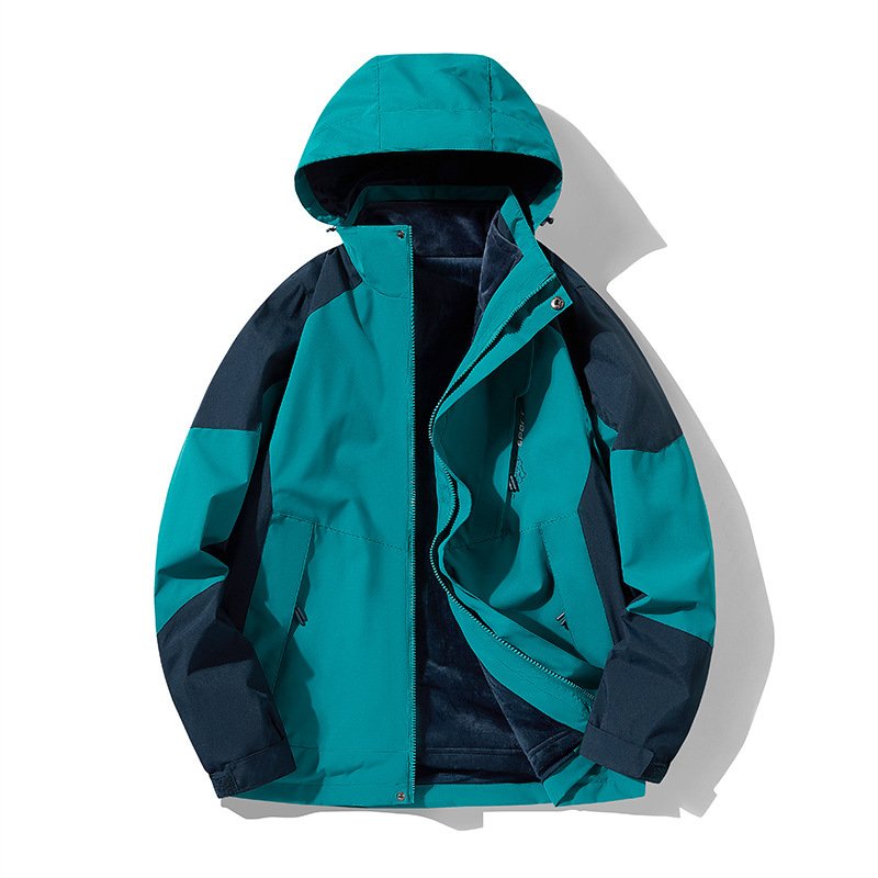 Unisex Outdoor Waterproof Hiking Jacket Windproof Windbreaker Jacket Camping Hunting Fleece Inner Breathable causal Jacket