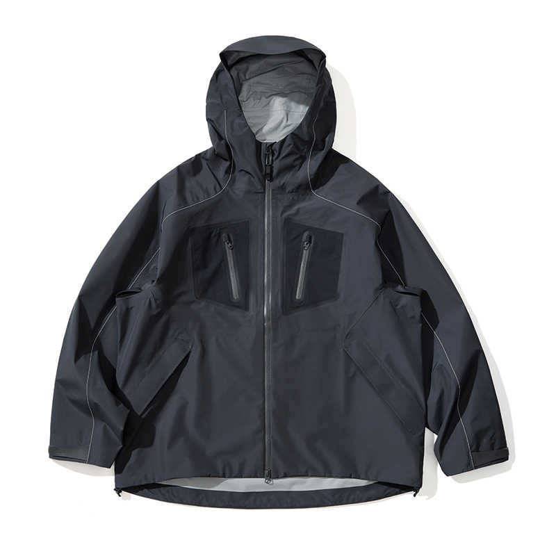 Custom Waterproof Polyester Shell Outdoor Hiking Travel Mountain Multi Pocket Parka Jackets For Men