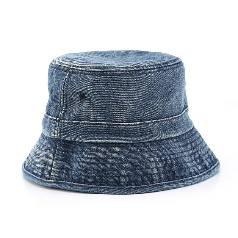 High Quality Washed Denim Bucket Hat Unisex Wide Brim Packable Summer Travel Beach Sun Hat Outdoor Vacation Boonie for Men Women