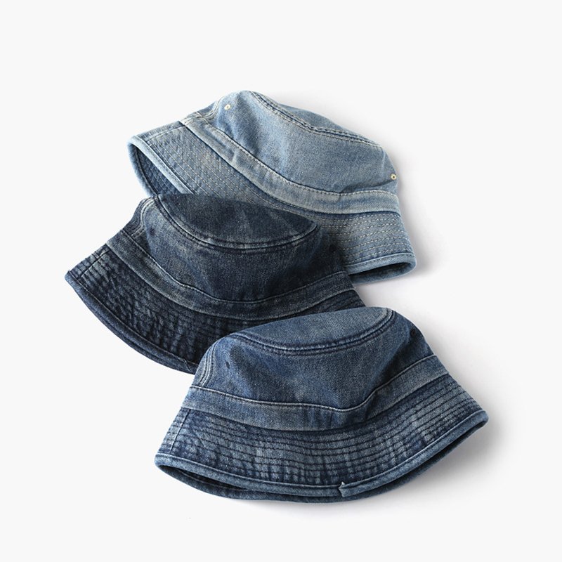 High Quality Washed Denim Bucket Hat Unisex Wide Brim Packable Summer Travel Beach Sun Hat Outdoor Vacation Boonie for Men Women