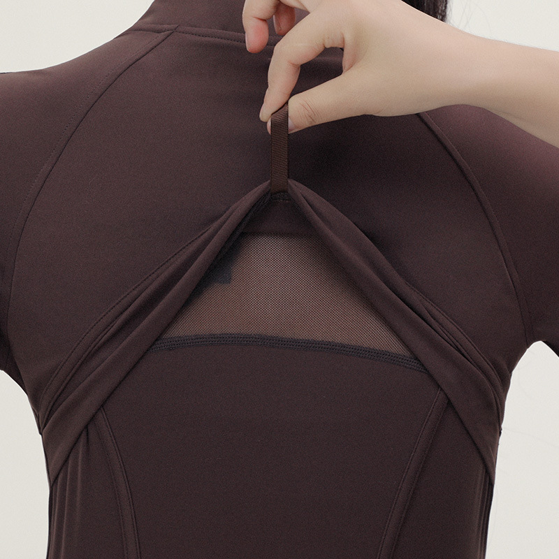 Nylon Spandex Women's Athletic Full Zip Lightweight Workout Jacket Anti-Bacteria with Thumb Holes