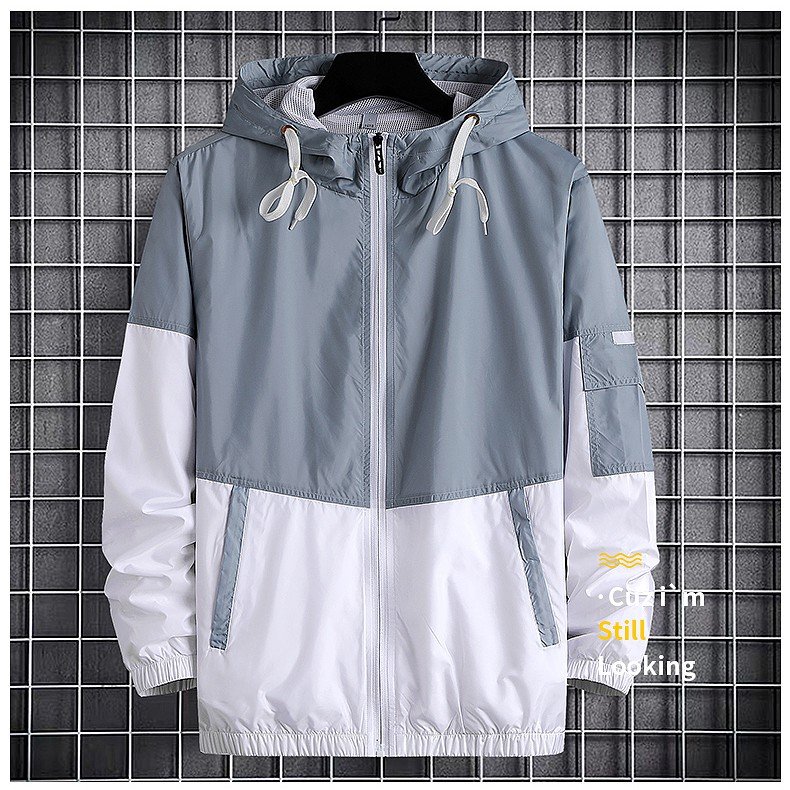 Custom Men's Full Zip Up Wind Breaker Jacket Training Light Weight Waterproof Sports Windbreaker Jacket For Men