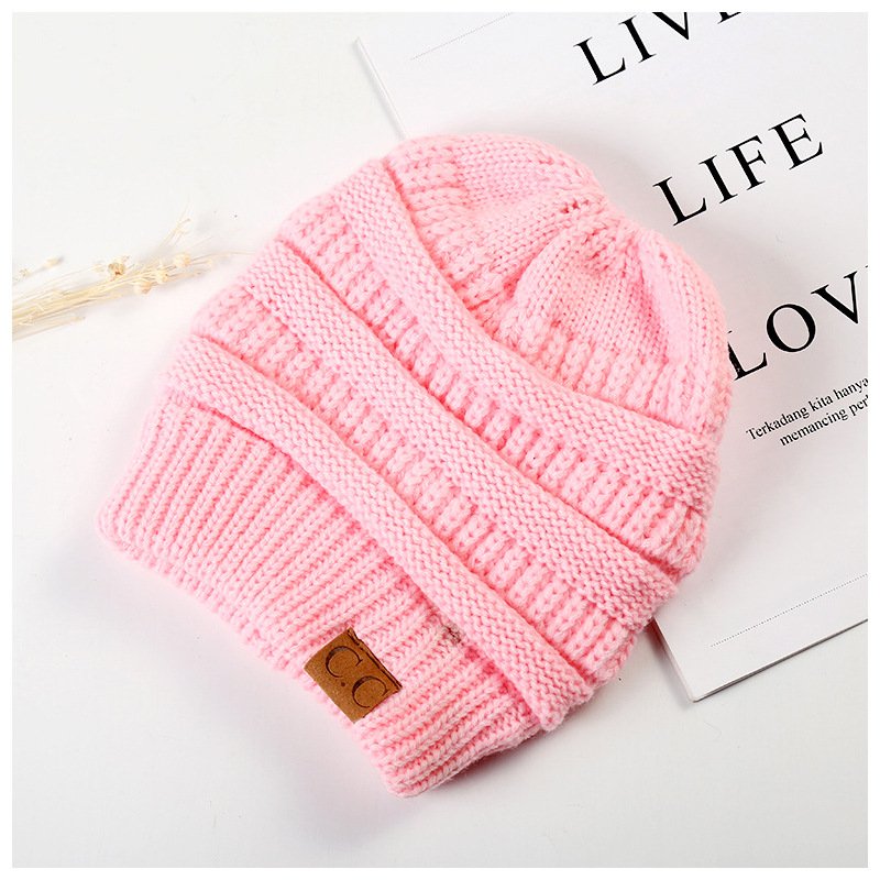 New fashion embroidered logogorros invierno multicolor warm luxury personalized casual pure solid colour thick winter beanie hat