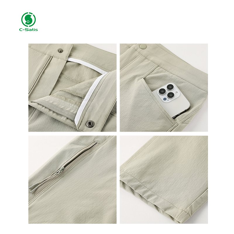 Outdoor hiking casual straight trousers nylon quick-drying and wear-resistant sports pants men