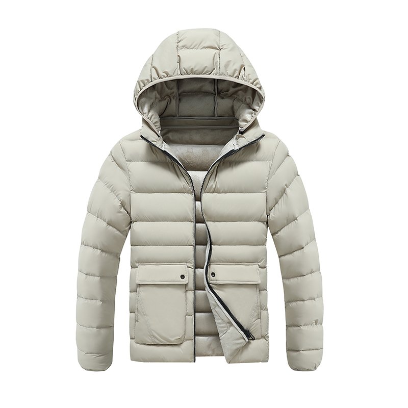 Custom OEM Outdoor Warm Hooded Detachable Hat Men Foldable Into A Bag Golf Down Puffer Jackets