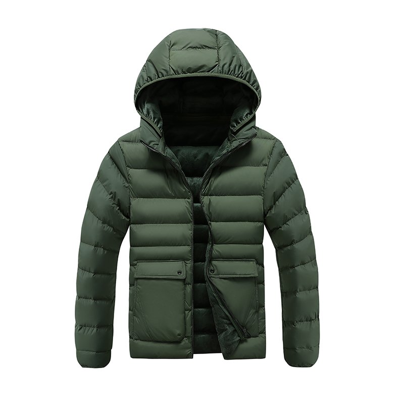 Custom OEM Outdoor Warm Hooded Detachable Hat Men Foldable Into A Bag Golf Down Puffer Jackets