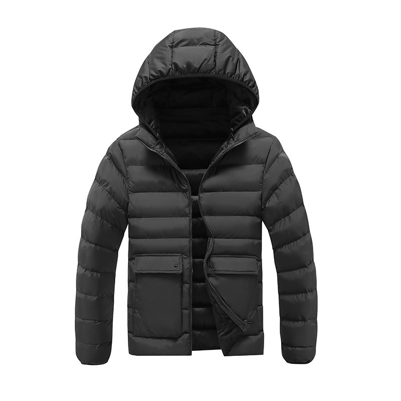 Custom OEM Outdoor Warm Hooded Detachable Hat Men Foldable Into A Bag Golf Down Puffer Jackets