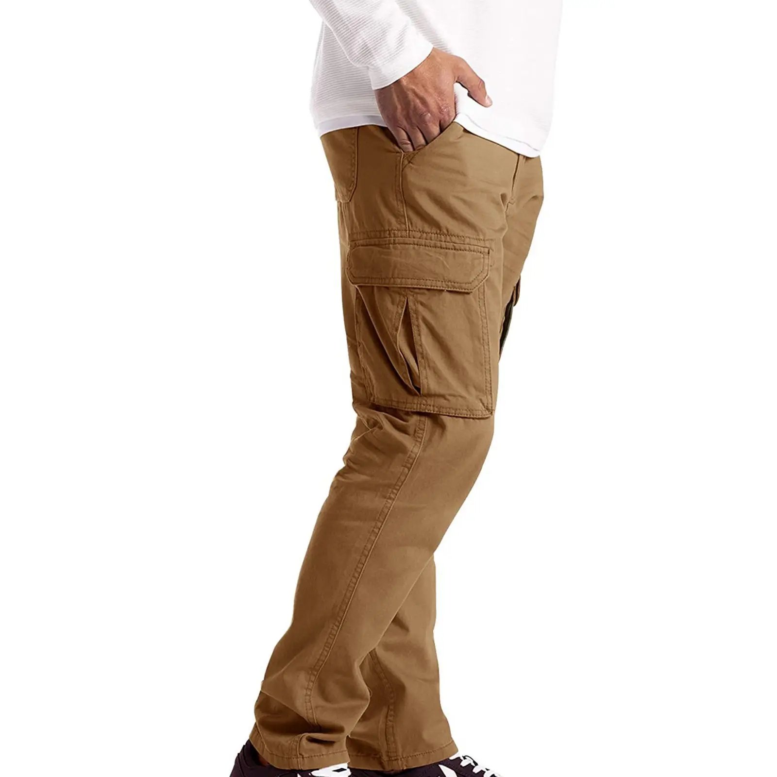wholesale cargo pants men streetwear outdoor hiking twill cargo pants men streetwear casual straight multi pocket cargo pants