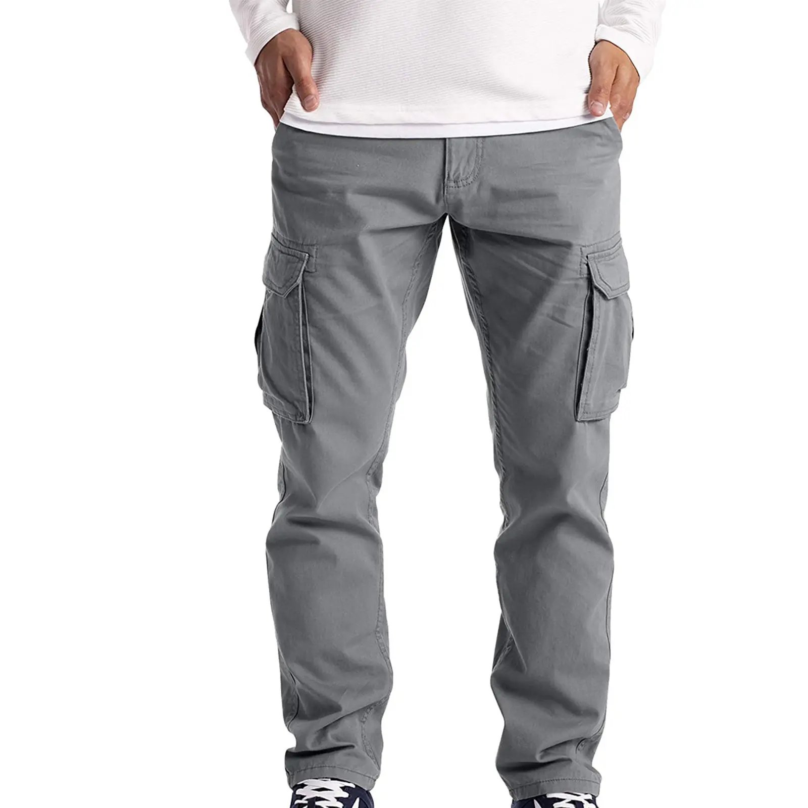 wholesale cargo pants men streetwear outdoor hiking twill cargo pants men streetwear casual straight multi pocket cargo pants