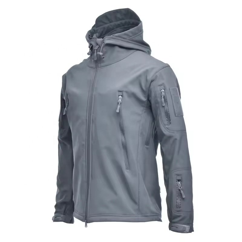 Men's Camo Softshell Jacket Waterproof and Fleece Lined Zipper Closure for Winter Hunting Fishing Casual Hiking Coat