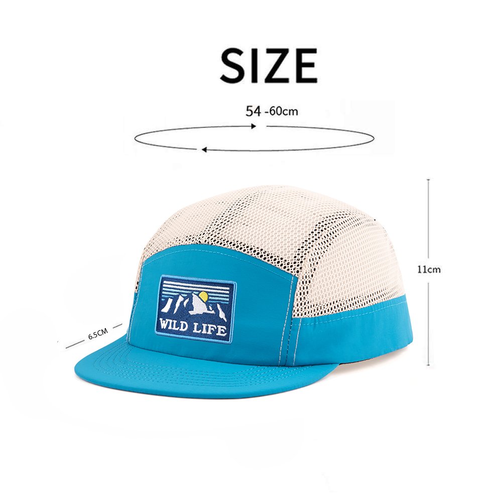 New Activity Customized Running Mesh Outdoor Mountaineering Quick Drying Breathable Baseball Hat 5 Panel Camp Cap