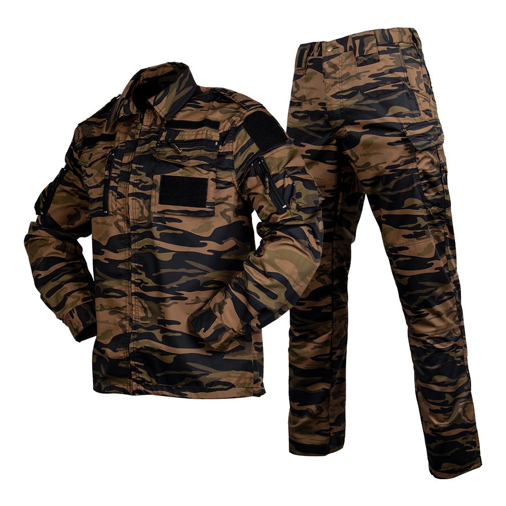 Wholesale Cheap camouflage Brown Uniform Battle Tactical Clothes Combat Guard Uniform Tactical Clothing