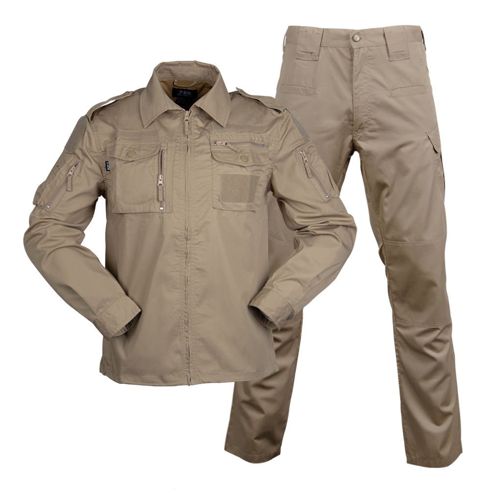 Wholesale Cheap camouflage Brown Uniform Battle Tactical Clothes Combat Guard Uniform Tactical Clothing