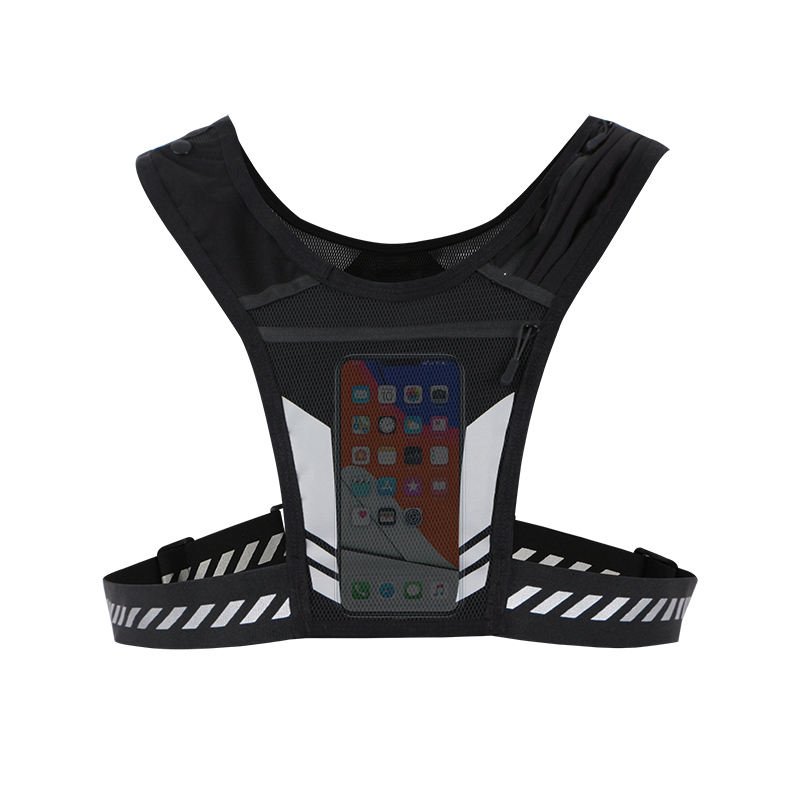 OEM Women Men Adjustable Waistband hiking Backpack Vest Marathon Lightweight Phone Holder Mesh Hydration Running Vest For Phone